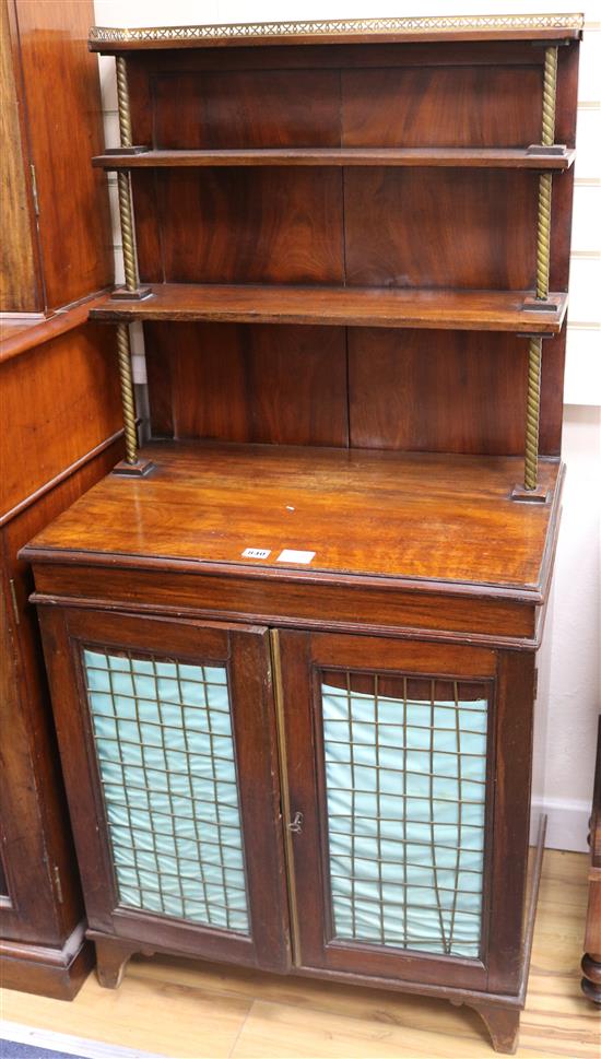 A Regency mahogany chiffonier width 66cm